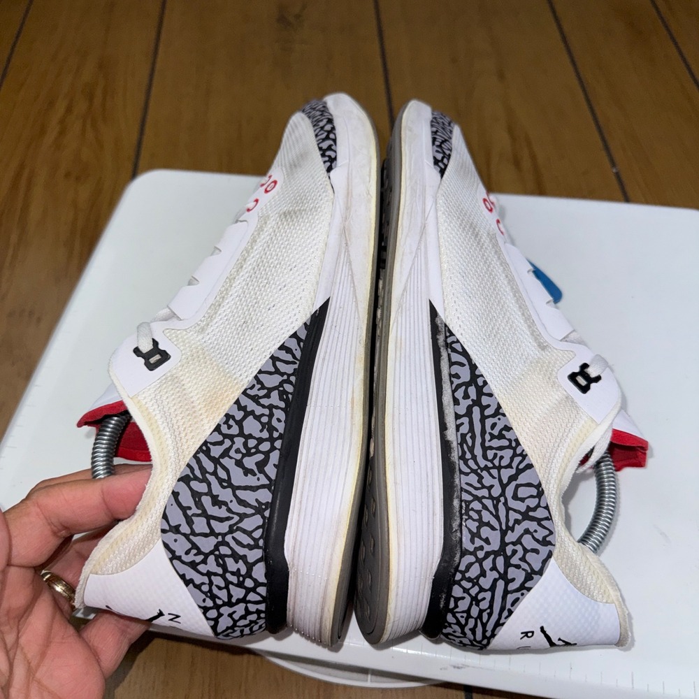 Jordan 88 Racer White Cement Mens Running Shoes AV1200-100 Size 11 - Picture 6 of 14